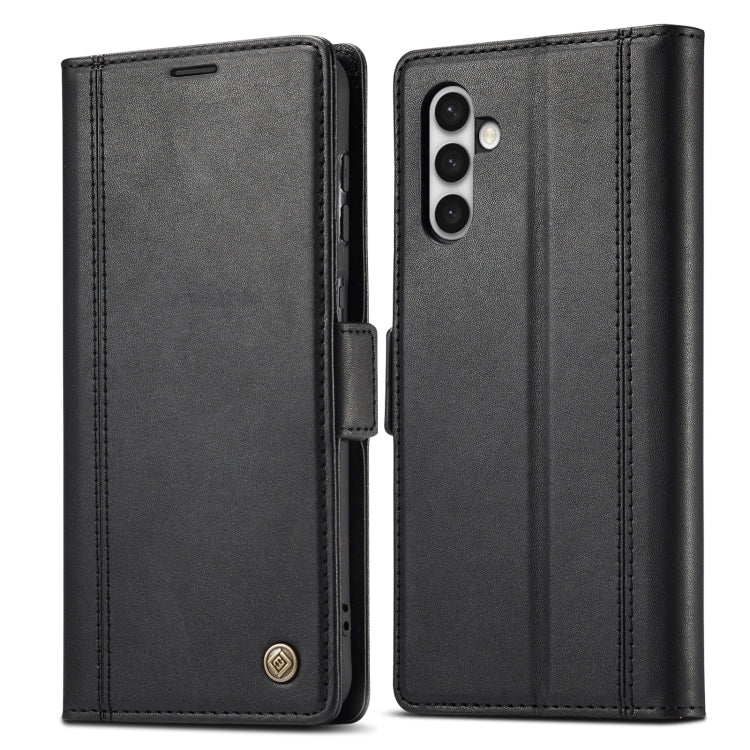 For Samsung Galaxy S24+ LC.IMEEKE Skin-friendly Card Slots Leather Phone Case(Black)