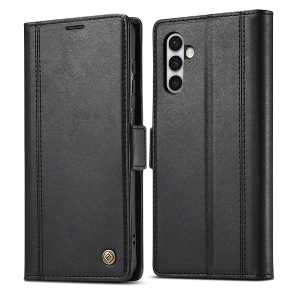 For Samsung Galaxy S24+ LC.IMEEKE Skin-friendly Card Slots Leather Phone Case(Black)