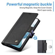 For Samsung Galaxy S24+ LC.IMEEKE Skin-friendly Card Slots Leather Phone Case(Black)