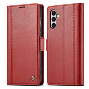 For Samsung Galaxy S24+ LC.IMEEKE Skin-friendly Card Slots Leather Phone Case(Red)