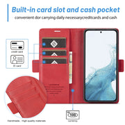 For Samsung Galaxy S24+ LC.IMEEKE Skin-friendly Card Slots Leather Phone Case(Red)