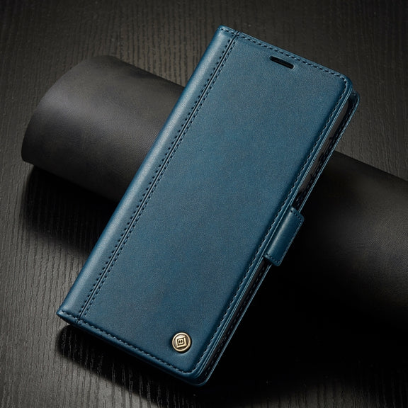 For Samsung Galaxy S24+ LC.IMEEKE Skin-friendly Card Slots Leather Phone Case(Blue)