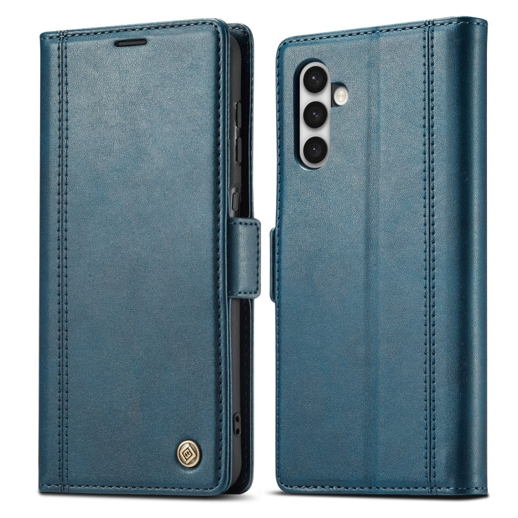 For Samsung Galaxy S24+ LC.IMEEKE Skin-friendly Card Slots Leather Phone Case(Blue)