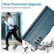 For Samsung Galaxy S24+ LC.IMEEKE Skin-friendly Card Slots Leather Phone Case(Blue)
