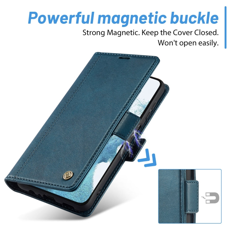For Samsung Galaxy S24+ LC.IMEEKE Skin-friendly Card Slots Leather Phone Case(Blue)