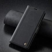 For Samsung Galaxy S24 Ultra LC.IMEEKE Skin-friendly Card Slots Leather Phone Case(Black)