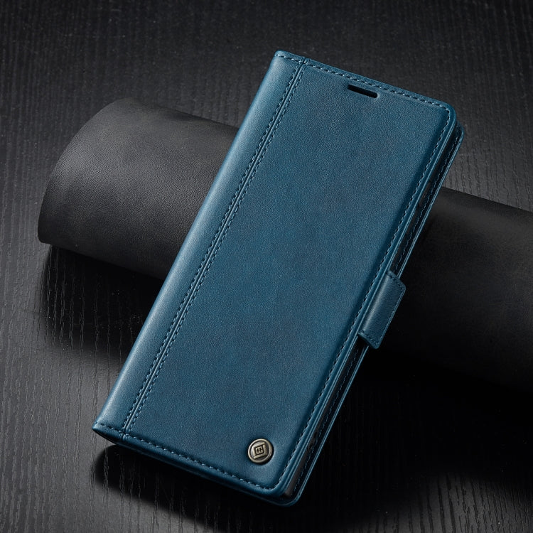 For Samsung Galaxy S24 Ultra LC.IMEEKE Skin-friendly Card Slots Leather Phone Case(Blue)