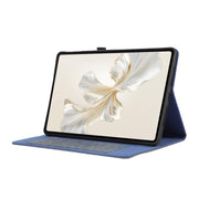 For Honor Pad 9 Fabric Texture Horizontal Flip Leather Tablet Case(Blue)