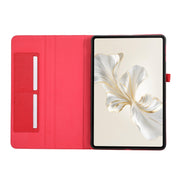 For Honor Pad 9 Fabric Texture Horizontal Flip Leather Tablet Case(Red)