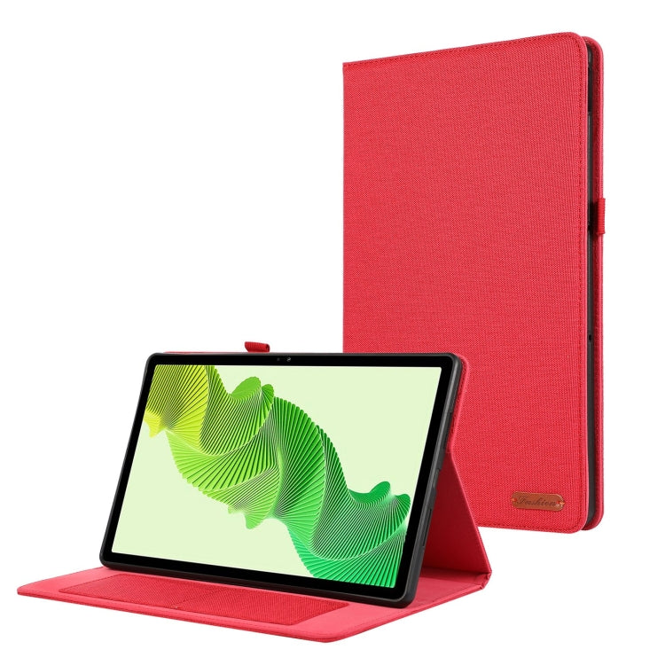 For Honor MagicPad 2 12.3 Fabric Texture Horizontal Flip Leather Tablet Case(Red)