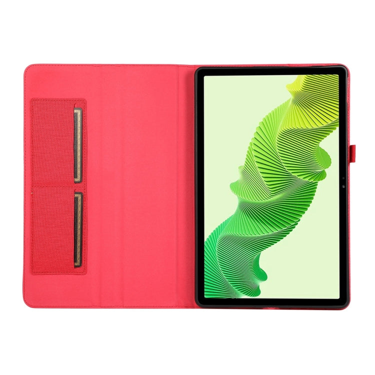 For Honor MagicPad 2 12.3 Fabric Texture Horizontal Flip Leather Tablet Case(Red)
