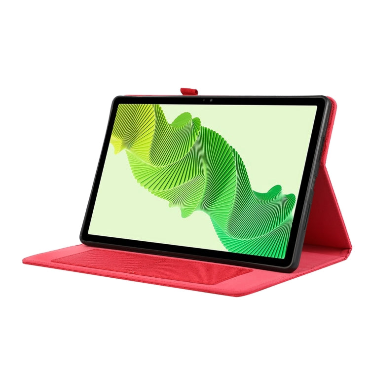 For Honor MagicPad 2 12.3 Fabric Texture Horizontal Flip Leather Tablet Case(Red)