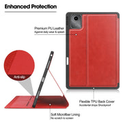 For Lenovo Tab M11/ Xiaoxin Pad 11 2024 Ultimate Pure Color Leather Smart Tablet Case(Red)