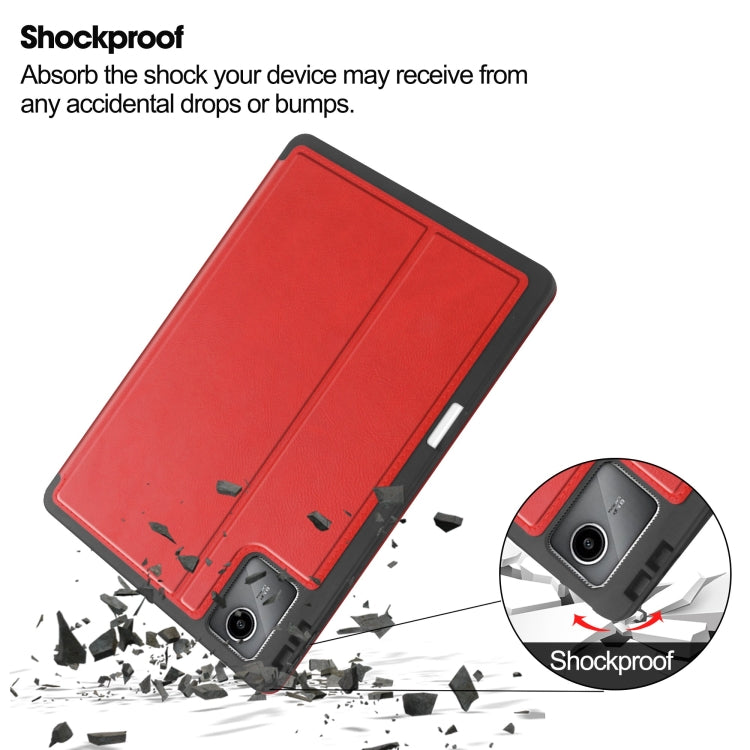 For Lenovo Tab M11/ Xiaoxin Pad 11 2024 Ultimate Pure Color Leather Smart Tablet Case(Red)