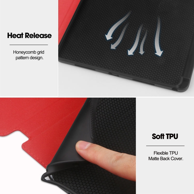 For Lenovo Tab M11/ Xiaoxin Pad 11 2024 Ultimate Pure Color Leather Smart Tablet Case(Red)