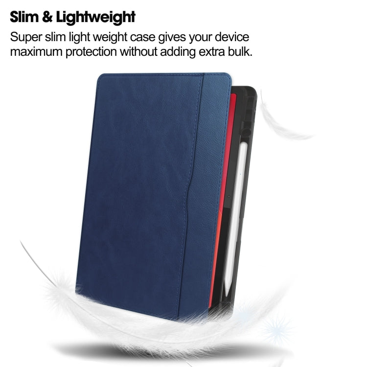 For Lenovo Tab M11/ Xiaoxin Pad 11 2024 Ultimate Pure Color Leather Smart Tablet Case(Dark Blue)