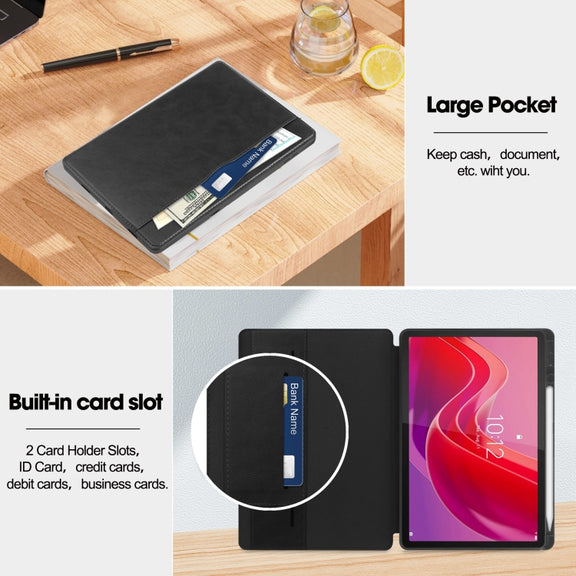 For Lenovo Tab M11/ Xiaoxin Pad 11 2024 Ultimate Pure Color Leather Smart Tablet Case(Black)