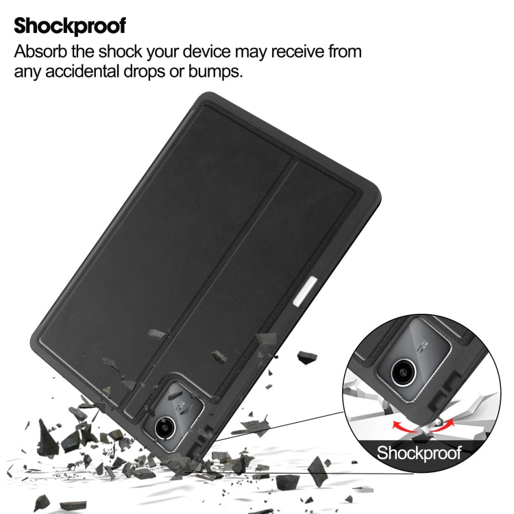 For Lenovo Tab M11/ Xiaoxin Pad 11 2024 Ultimate Pure Color Leather Smart Tablet Case(Black)