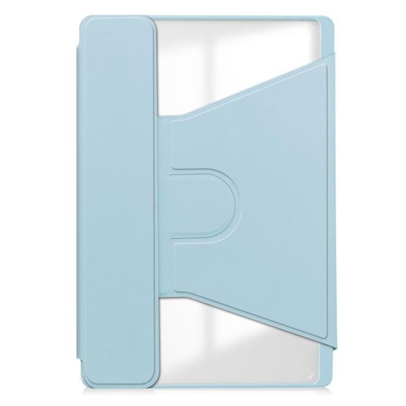 For Lenovo Tab M11/Xiaoxin Pad 11 2024 360 Rotation Transparent Smart Leather Case(Sky Blue)