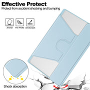 For Lenovo Tab M11/Xiaoxin Pad 11 2024 360 Rotation Transparent Smart Leather Case(Sky Blue)