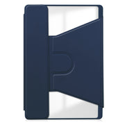 For Lenovo Tab M11/Xiaoxin Pad 11 2024 360 Rotation Transparent Smart Leather Case(Dark Blue)