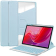 For Lenovo Tab M11/Xiaoxin Pad 11 2024 360 Rotation Transparent Smart Leather Case with Keyboard(Sky Blue) - free shipping - PMC Jewellery - Order now!