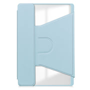 For Lenovo Tab M11/Xiaoxin Pad 11 2024 360 Rotation Transparent Smart Leather Case with Keyboard(Sky Blue)