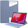 For Lenovo Tab M11/Xiaoxin Pad 11 2024 360 Rotation Transparent Smart Leather Case with Keyboard(Lavender) - free shipping - PMC Jewellery - Order now!