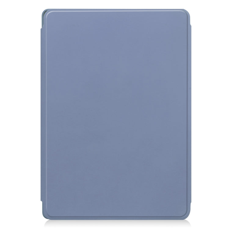 For Lenovo Tab M11/Xiaoxin Pad 11 2024 360 Rotation Transparent Smart Leather Case with Keyboard(Lavender)