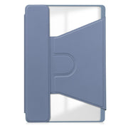 For Lenovo Tab M11/Xiaoxin Pad 11 2024 360 Rotation Transparent Smart Leather Case with Keyboard(Lavender)