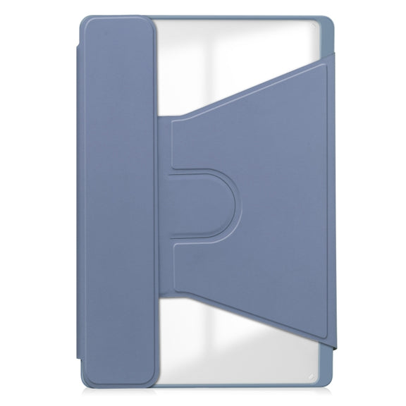 For Lenovo Tab M11/Xiaoxin Pad 11 2024 360 Rotation Transparent Smart Leather Case with Keyboard(Lavender)