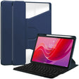 For Lenovo Tab M11/Xiaoxin Pad 11 2024 360 Rotation Transparent Smart Leather Case with Keyboard(Dark Blue) - free shipping - PMC Jewellery - Order now!