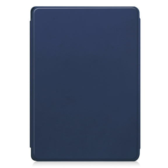 For Lenovo Tab M11/Xiaoxin Pad 11 2024 360 Rotation Transparent Smart Leather Case with Keyboard(Dark Blue)