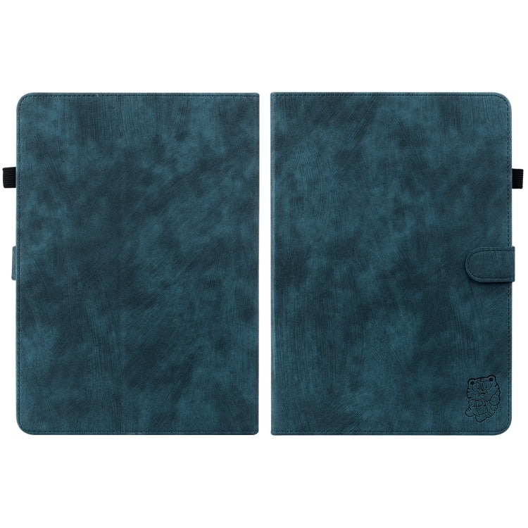 For Amazon Kindle Paperwhite 5  2023 2024 Tiger Pattern Flip Leather Tablet Case(Dark Blue)