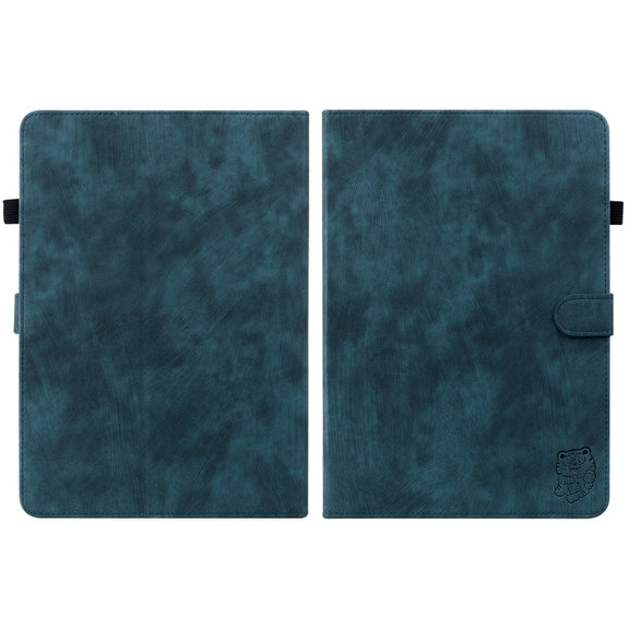 For Amazon Kindle Paperwhite 5  2023 2024 Tiger Pattern Flip Leather Tablet Case(Dark Blue)