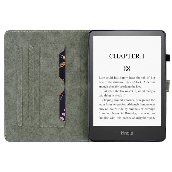 For Amazon Kindle Paperwhite 5 2024 Tiger Pattern Flip Leather Tablet Case(Black)