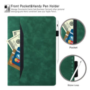 For Samsung Galaxy Tab S9+ /S8+ /S7+ Splicing Shockproof Smart Leather Tablet Case(Green)