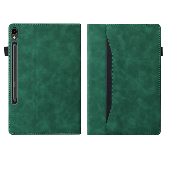 For Samsung Galaxy Tab S11 /  S10 /S9 Splicing Shockproof Smart Leather Tablet Case(Green)