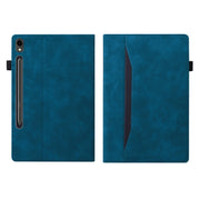 For Samsung Galaxy Tab S9 / S8 / S7 Splicing Shockproof Smart Leather Tablet Case(Blue)
