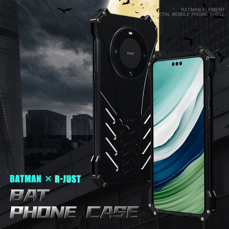 For Huawei Mate 60 R-JUST Batman Metal Mobile Phone Protective Case(Black)