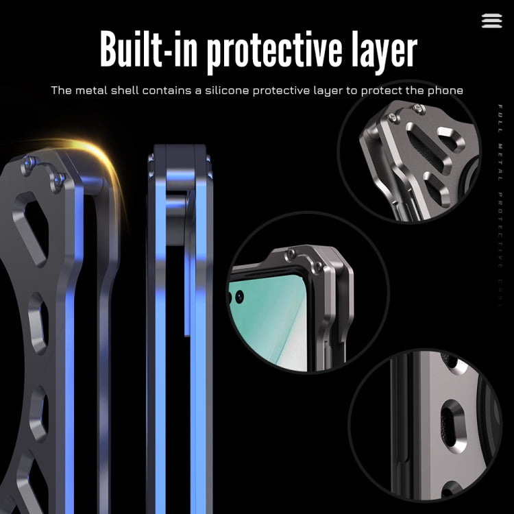 For Huawei Mate 60 Pro R-JUST Breathable Armor Phone Case(Space Grey)