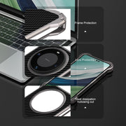 For Huawei Mate 60 R-JUST RJ51 Hollow Metal Phone Protective Case(Space Grey)