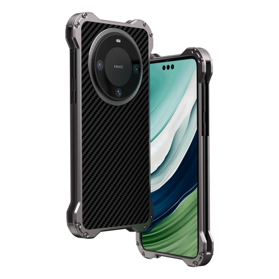For Huawei Mate 60 R-JUST RJ51 Hollow Metal Phone Protective Case(Space Grey)