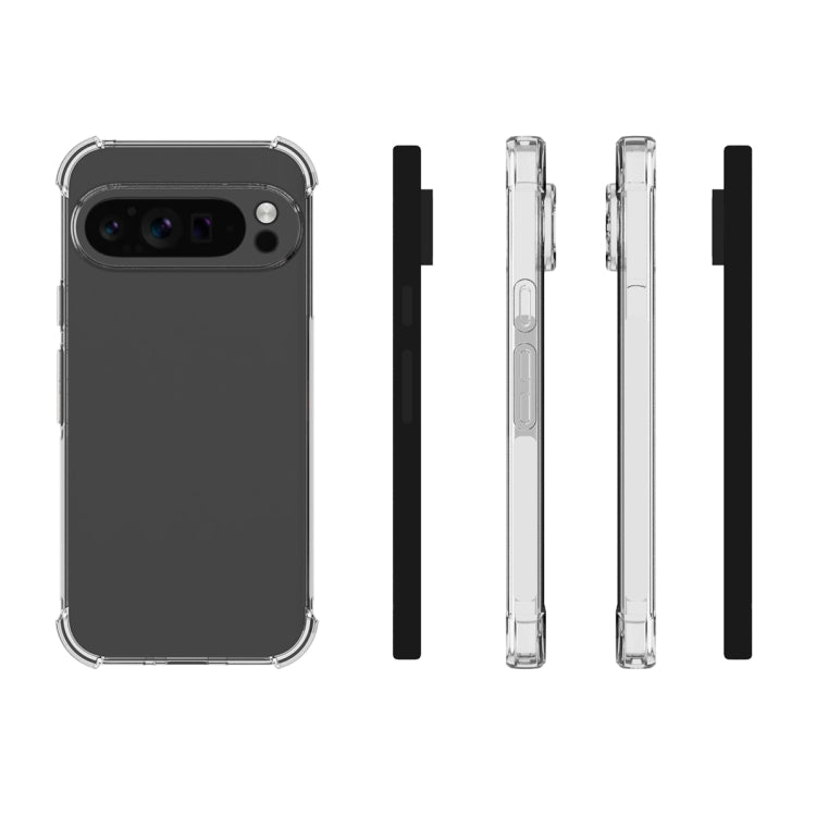 For Google Pixel 9 Pro XL Shockproof Non-slip Thickening TPU Phone Case(Transparent)