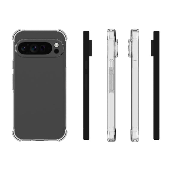 For Google Pixel 9 Pro XL Shockproof Non-slip Thickening TPU Phone Case(Transparent)