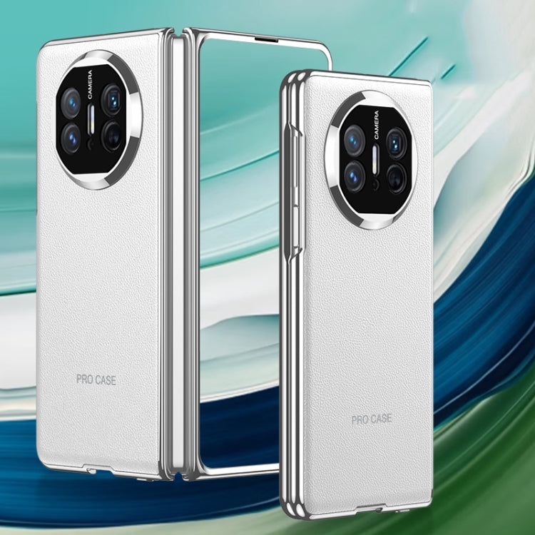 For Huawei Mate X5 GKK Leather Ultra-thin Electroplating Shockproof Phone Case(White)
