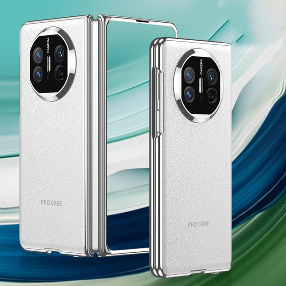 For Huawei Mate X5 GKK Leather Ultra-thin Electroplating Shockproof Phone Case(White)