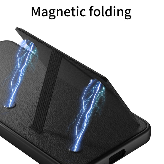For Samsung Galaxy S24+ 5G GKK Ultra-thin Leather Card Slots Phone Case With Magnetic Holder(Carbon Fiber Texture)