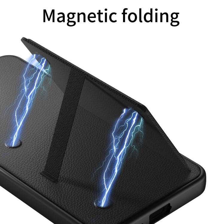For Samsung Galaxy S24+ 5G GKK Ultra-thin Leather Card Slots Phone Case With Magnetic Holder(Black)
