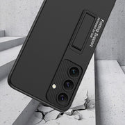 For Samsung Galaxy S24 5G GKK Ultra-thin Shockproof Phone Case with Holder(Silver)